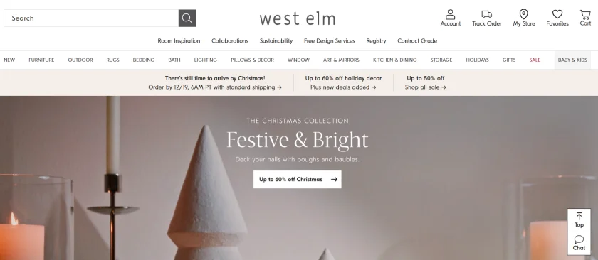 west elm webpage